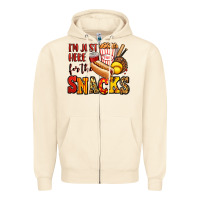 Sandshell i'm just here for the snacks softball Zipper Hoodie - Jasminsmagicworld