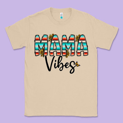Mama Vibes Classic Tee Designed By Cowhidedigitalart