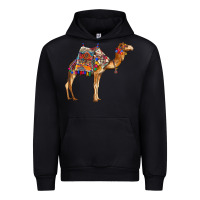 Black camel with colorful saddle Urban Hoodie - BarkalooDesign