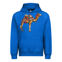 Cobalt camel with colorful saddle Urban Hoodie - BarkalooDesign