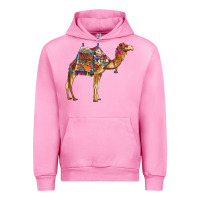 Fuchsia Pink camel with colorful saddle Urban Hoodie - BarkalooDesign