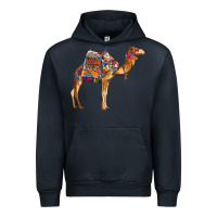 Navy camel with colorful saddle Urban Hoodie - BarkalooDesign