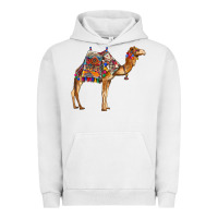 Pigment Lunar Rock camel with colorful saddle Urban Hoodie - BarkalooDesign