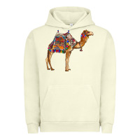 Pigment Pistachio camel with colorful saddle Urban Hoodie - BarkalooDesign