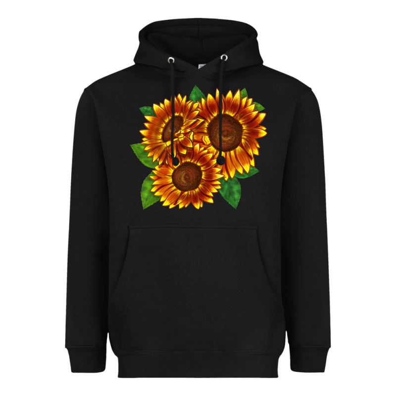 Tiger Eyes Sunflower Heavyweight Hoodie by LillyAllenDesigns | Teevron