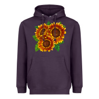 Plum tiger eyes sunflower Heavyweight Hoodie - LillyAllenDesigns