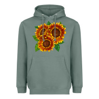 Sage tiger eyes sunflower Heavyweight Hoodie - LillyAllenDesigns