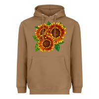 Toasted Coconut tiger eyes sunflower Heavyweight Hoodie - LillyAllenDesigns