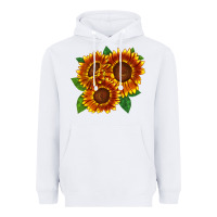 White tiger eyes sunflower Heavyweight Hoodie - LillyAllenDesigns