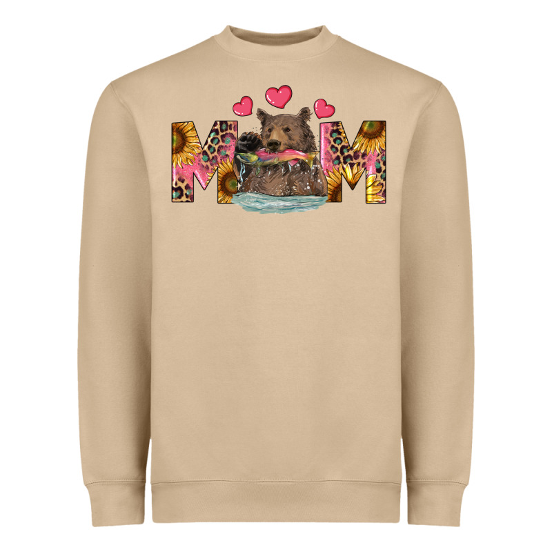 Mom Bear With Sunflowers Heavyweight Sweatshirt by RanaPortraitStore | Teevron