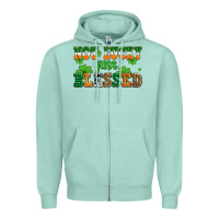 Seafoam not lucky just blessed Zipper Hoodie - AdoDesignShop