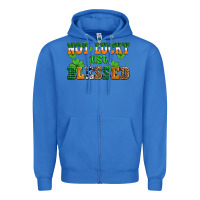 True Royal not lucky just blessed Zipper Hoodie - AdoDesignShop