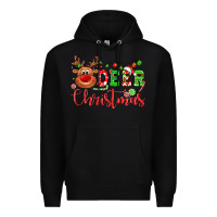 Black Deer Christmas reindeer Premium Hoodie - NancyCooperArtShop