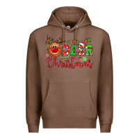 Chestnut Deer Christmas reindeer Premium Hoodie - NancyCooperArtShop