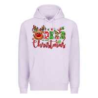 Lilac Deer Christmas reindeer Premium Hoodie - NancyCooperArtShop