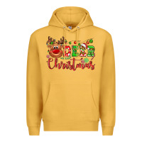Mustard Deer Christmas reindeer Premium Hoodie - NancyCooperArtShop