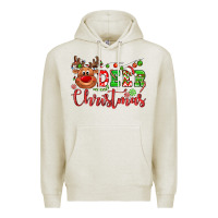 Oatmeal Heather Deer Christmas reindeer Premium Hoodie - NancyCooperArtShop