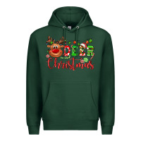 Sports Green Deer Christmas reindeer Premium Hoodie - NancyCooperArtShop