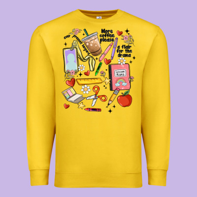 Can't Talk Right Now Doing Teacher Stuff Premium Sweatshirt Designed By Maliassmallbusiness