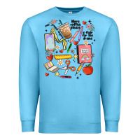 Ocean Blue can't talk right now doing teacher stuff Premium Sweatshirt - MaliasSmallBusiness