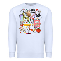 White can't talk right now doing teacher stuff Premium Sweatshirt - MaliasSmallBusiness