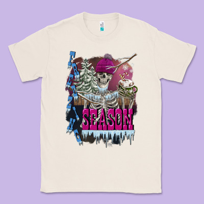 Freezing Season Skeleton Classic Tee Designed By Fadigitalartstudio
