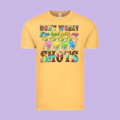 Dont Worry Ive Had Both My Shots Vintage Tee Designed By Texasbilliewilder