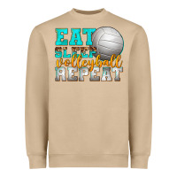 Mushroom eat sleep volleyball repeat Heavyweight Sweatshirt - texasbilliewilder