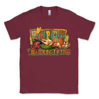 Burgundy happy thanksgiving Classic Tee - FaDigitalArtStudio