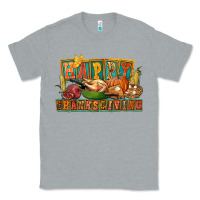 Heather Grey happy thanksgiving Classic Tee - FaDigitalArtStudio