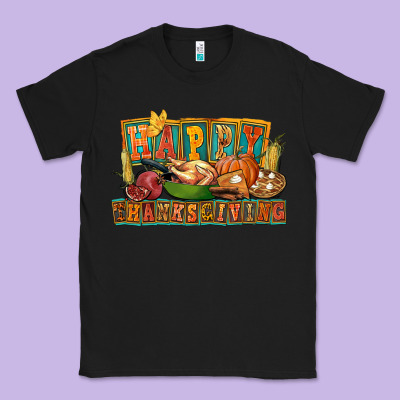 Happy Thanksgiving Classic Tee Designed By Fadigitalartstudio
