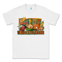 White happy thanksgiving Classic Tee - FaDigitalArtStudio