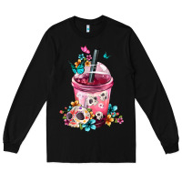 Black mexican day of the dead skulls coffee cup Long Sleeve Tee - FaDigitalArtStudio