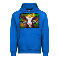 Cobalt st patricks baby cow with leopard background Urban Hoodie - Jasminsmagicworld