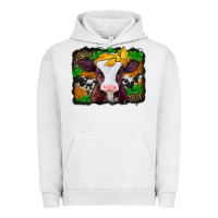 Pigment Lunar Rock st patricks baby cow with leopard background Urban Hoodie - Jasminsmagicworld