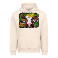 Sandshell st patricks baby cow with leopard background Urban Hoodie - Jasminsmagicworld
