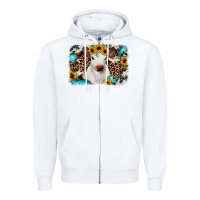 White cowhide leopard calf Zipper Hoodie - JahusDesignShop