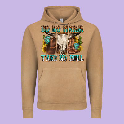 Do No Harm Take No Bull Western Vintage Hoodie Designed By Texasbilliewilder