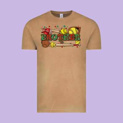 Brother Softball Vintage Tee Designed By Zillion Design Studio