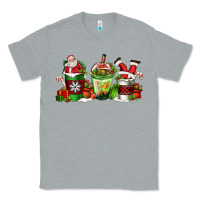 Heather Grey coffee cups with santa claus Classic Tee - FaDigitalArtStudio