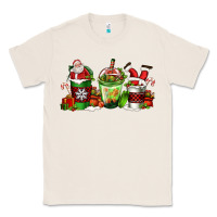 Natural coffee cups with santa claus Classic Tee - FaDigitalArtStudio