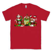 Red coffee cups with santa claus Classic Tee - FaDigitalArtStudio