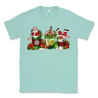 Seafoam coffee cups with santa claus Classic Tee - FaDigitalArtStudio