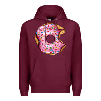 Burgundy pink strawberry donut Premium Hoodie - AdoDesignShop