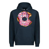 Navy pink strawberry donut Premium Hoodie - AdoDesignShop