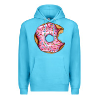 Ocean Blue pink strawberry donut Premium Hoodie - AdoDesignShop