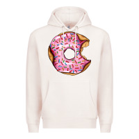 Pale Pink pink strawberry donut Premium Hoodie - AdoDesignShop