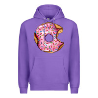 Purple pink strawberry donut Premium Hoodie - AdoDesignShop
