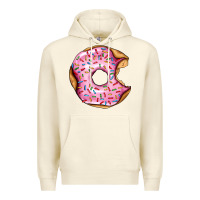 Sandshell pink strawberry donut Premium Hoodie - AdoDesignShop