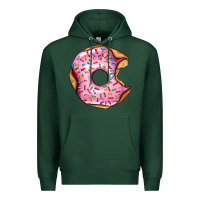 Sports Green pink strawberry donut Premium Hoodie - AdoDesignShop